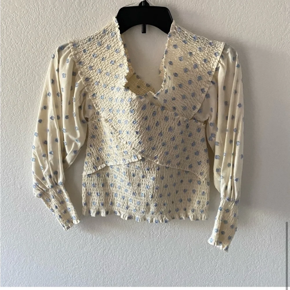 BB DAKOTA BY STEVE MADDEN Steve Madden Girl Talk Top In Ivory Size XS - Picture 7 of 7